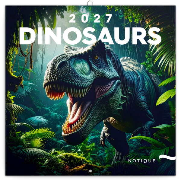 Notique Poznámkový Kalendář Dinosauři 2027, 30 x 30 cm - Východní