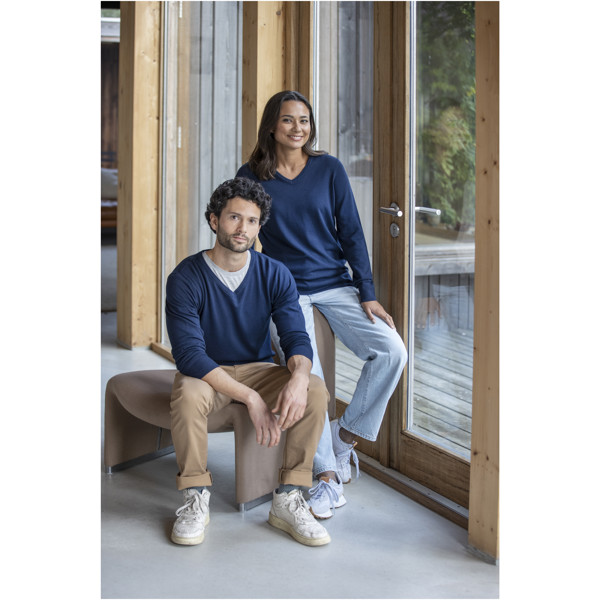 Maglione con collo a V Stanton da donna - Navy / XS