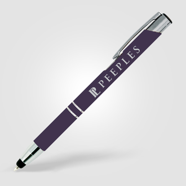 Stylo en métal Crosby pointe stylet - Violet foncé / Laser