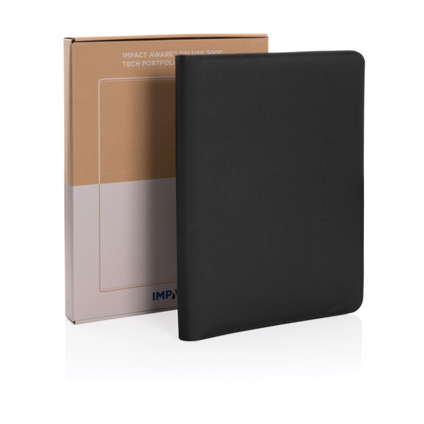 Impact Aware tech portfolio A4, 300D recycled rPET - Black