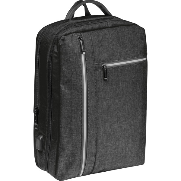 Waterreppelant nylon backpack EDITH - Black