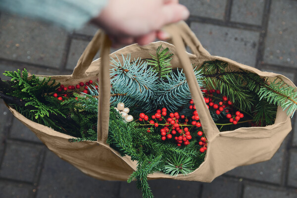 Sac shopping en coton recyclé Viveka Colour - Kaki