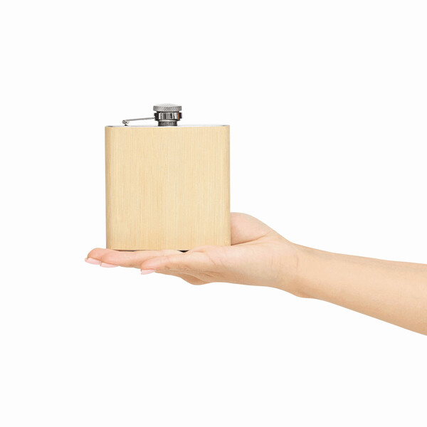 Hip Flask Bamboo Style