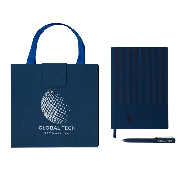 Lovina gift set notebook with pen - Dark Blue
