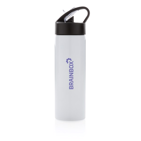 Sport bottle with straw - White