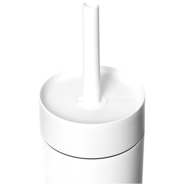 Bouteille d’eau MiiR Sipper de 473 ml avec paille - Blanc