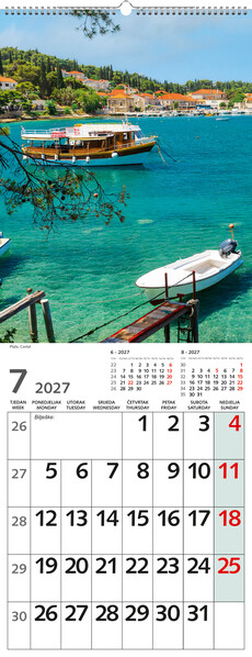 Uski zidni kalendar – Čarobna Hrvatska