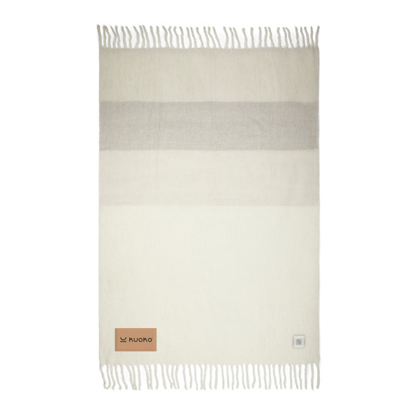 VINGA Plaid en laine mélangée Saletto - Beige / Beige