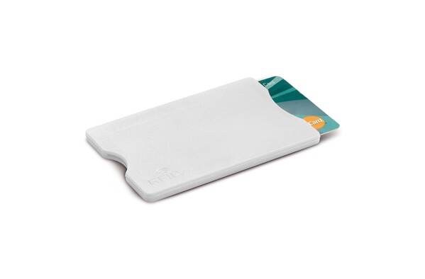 Porte-cartes bancaire anti-RFID (étui en plastique rigide) - Blanc