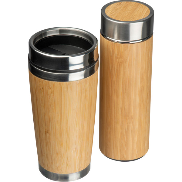 HECTOR Sada termohrnčeka a termosky, 400+350 ml - Beige