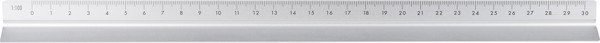 Aluminium 30 cm triangle-shaped ruler Tavi