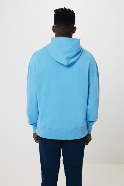 Mikina s kapucí Iqoniq Yoho relaxed fit z recykl. bavlny - Tranquil Blue / M
