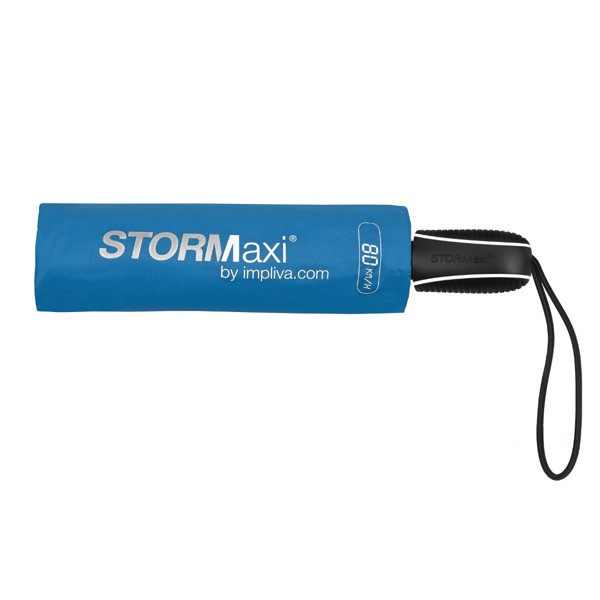 STORMaxi - Parapluie pliant tempte arodynamique - Manuel - Impermable au vent -  90 cm - Bleu cobalt