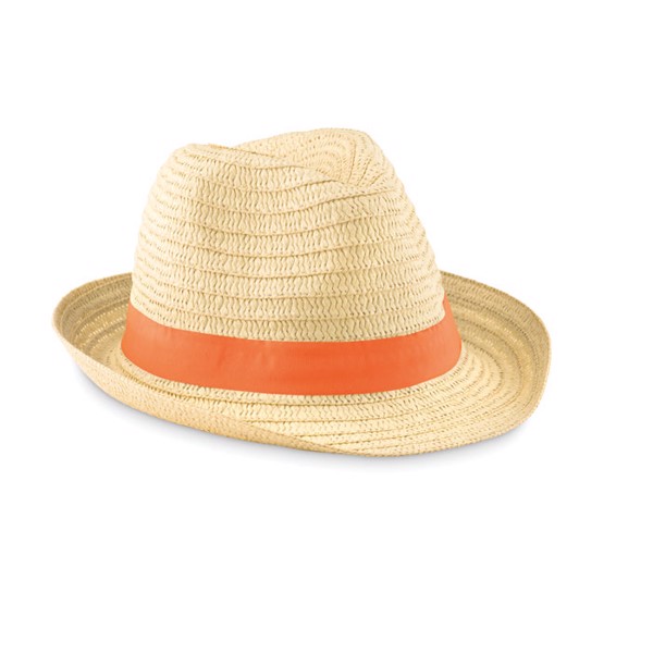 Paper straw hat Boogie - Orange