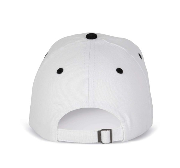 6 Panels Cotton Cap - White / Black