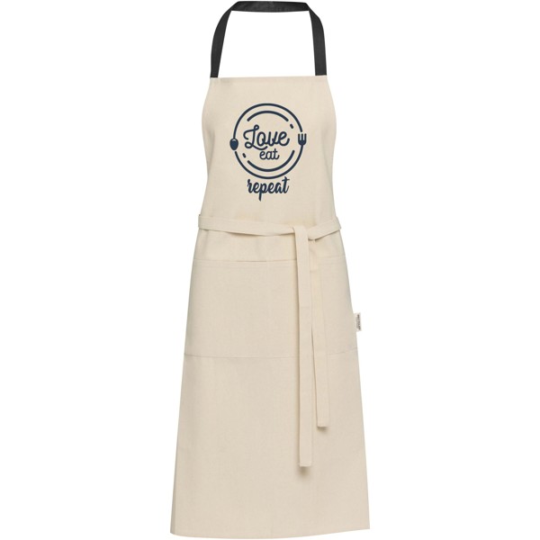 Nia 200 g/m² recycled cotton apron - Solid Black