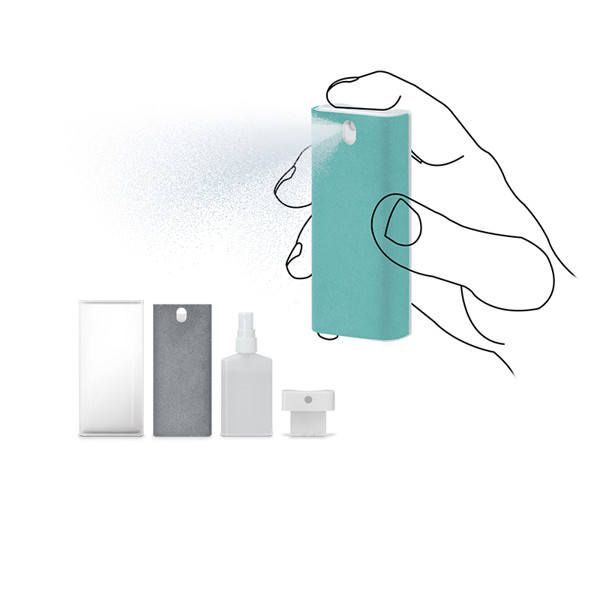 SCREEN CLEANER SPRAY AND SMARTPHONE HOLDER - Gris / 