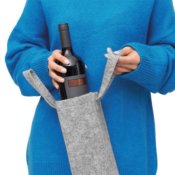 Filz-Flaschentasche Cabernet - Grau