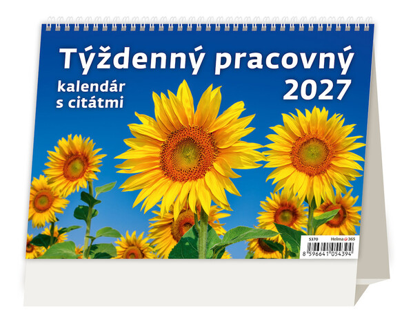 Plánovací stolní kalendář Týždenný s citátmi 2027