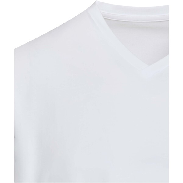 Balfour unisex OCS organisch 200 g/m² T-shirt met korte mouwen en V-hals - Wit / M