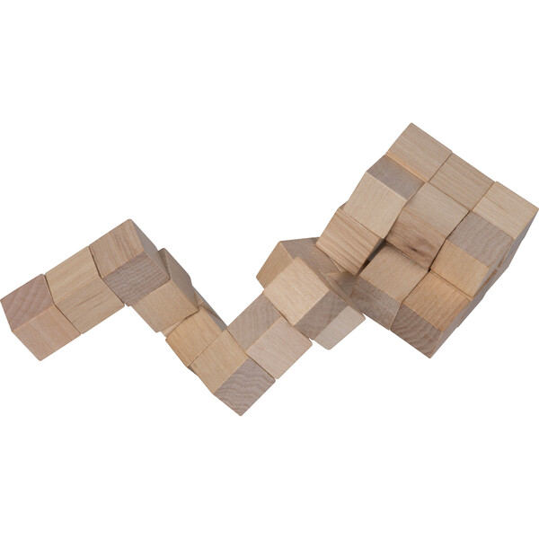 Wooden snake puzzle EMANUELE - Beige