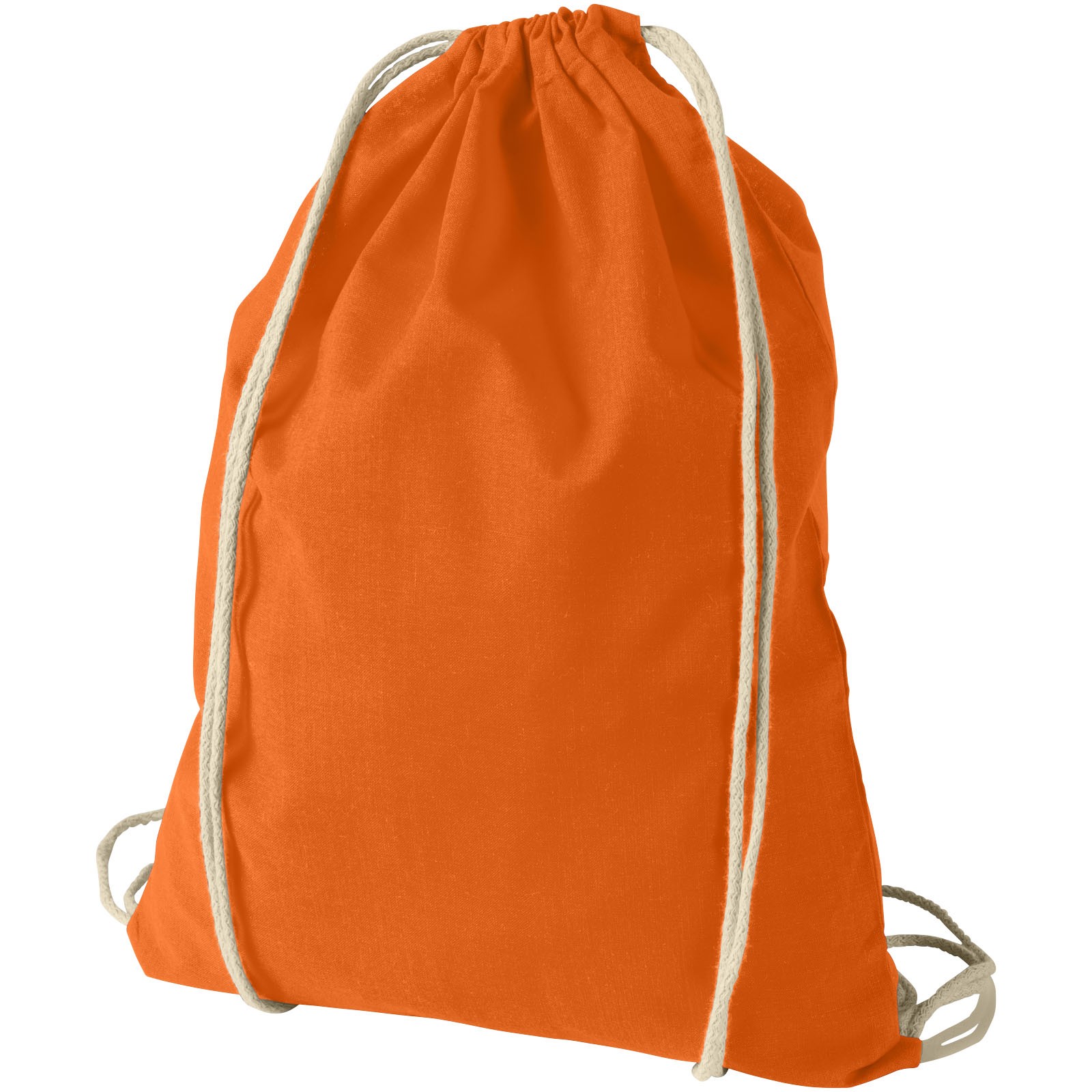 Oregon 100 g/m² cotton drawstring backpack - Orange