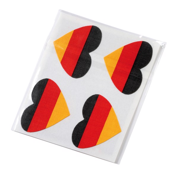 Fantape "Herz", 4Er-Set - Deutschland-Farben