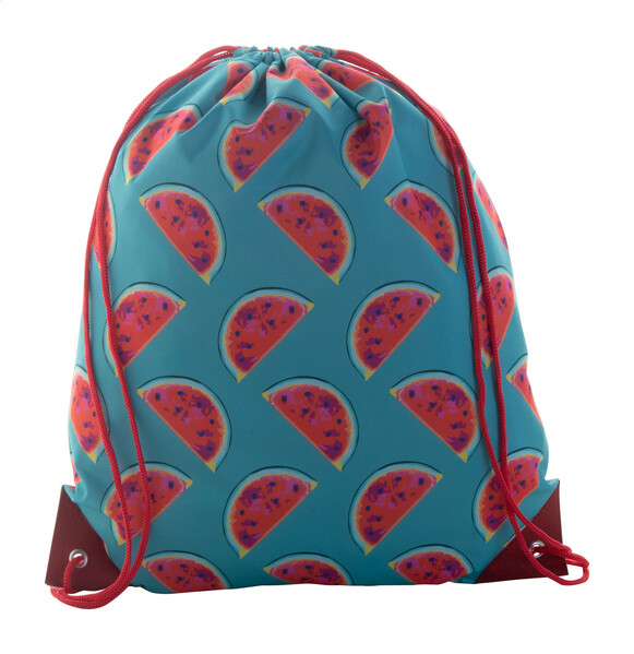 Sac à cordon personnalisé CreaDraw Plus - Rouge / Blanc