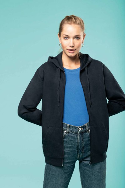 Full Zip Hooded Sweatshirt - Light Royal Blue / XS