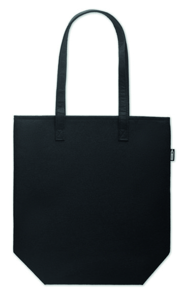 Nata RPET nakupovalna torba iz filca 420x380 mm, debeline 1 mm - Črna