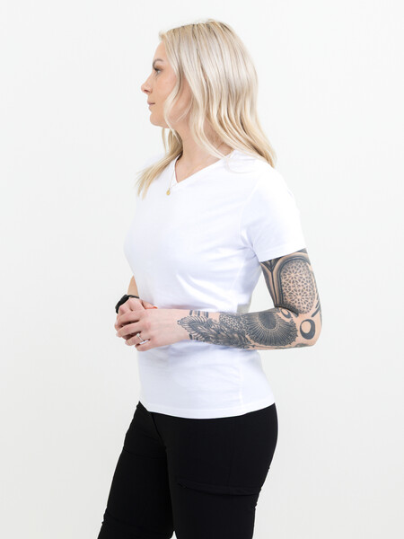 Printer Heavy V Lady t-shirt White XS