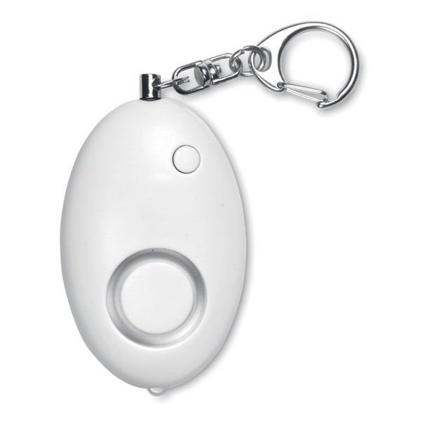 Mini alarma personal y llavero Alarmy - Blanco