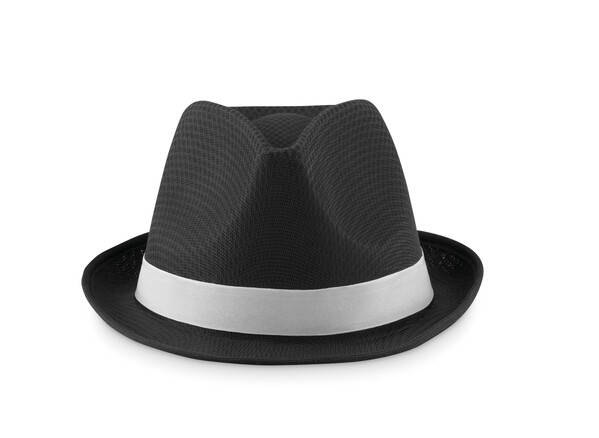 Coloured polyester hat Woogie - Black