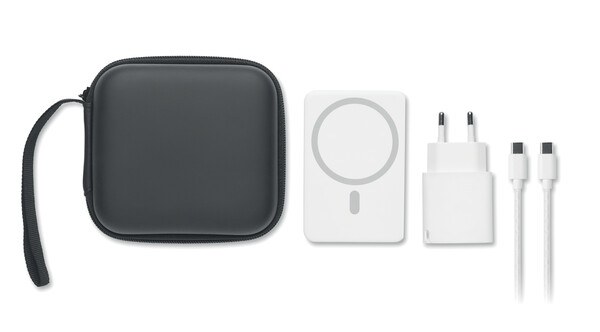 Magnetic power bank set 5000mAh Atlas - White