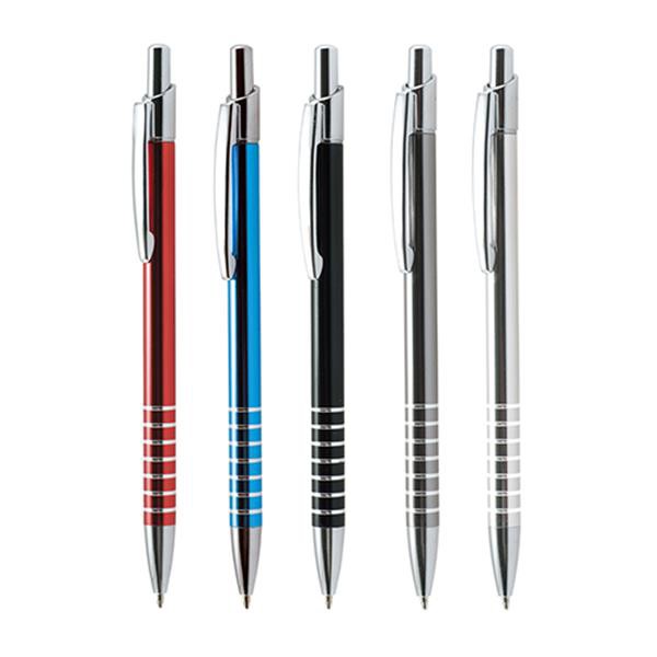 Esferográfica Em Metal, Sistema Pulsar - Azul Turquesa