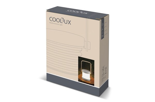 Coollux LED svetilka, USB-C, ročaj iz bambusa