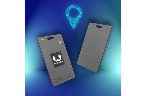 Fresh 'n Rebel Card Finder with Luggage Tag for Apple and Google - Dark Grey