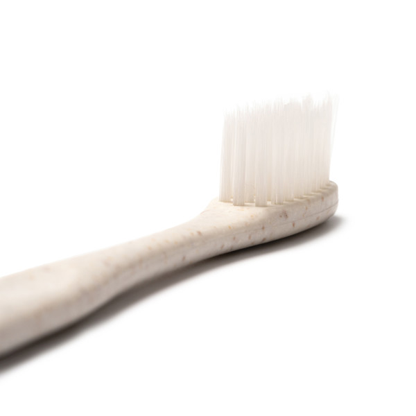 Personalised toothbrush made from wheat fibre with nylon bristles