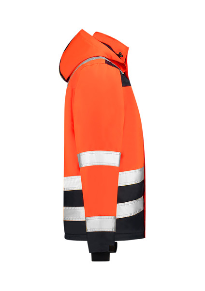 Pracovná bunda unisex Tricorp Midi Parka High Vis Bicolor - Fluorescenčná Oranžová / M