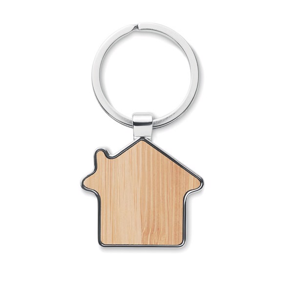 MB - House key ring metal bamboo Burnie