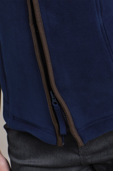 Women's 'Artisan' Fleece Gilet - Moss Green / Brown / XL