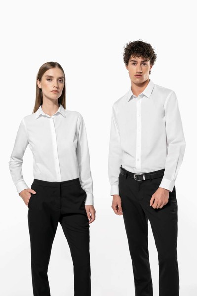 Men’S Poplin Easy Care Polycotton Shirt - White / L
