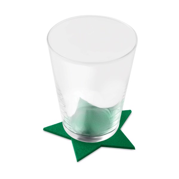 Set podstavkov Starguard RPET, oblika zvezde - Zelena
