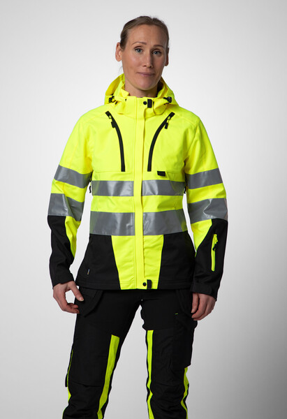 6423 3 LAYER JACKET HV LADY Yellow/black XXXL