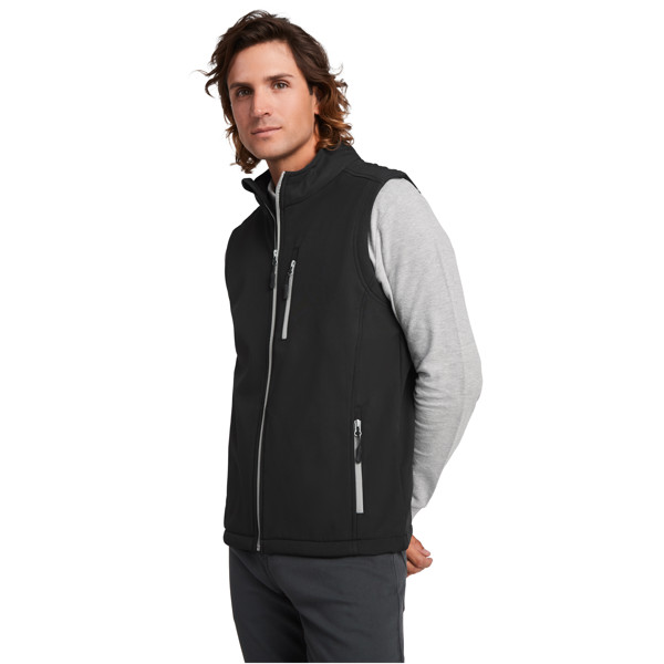 Nevada unisex softshell vest - Ensfarvet sort / XL