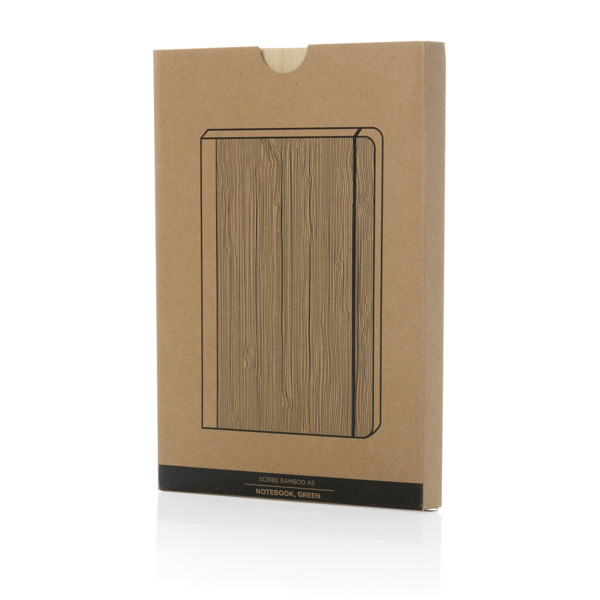 Carnet de notes A5 en bambou Scribe - Vert