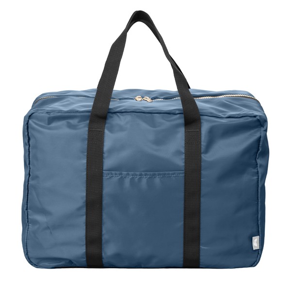 Sac de voyage Aurelia recyclé à double compartiment – 33 L - Bleu marine / Sérigraphie