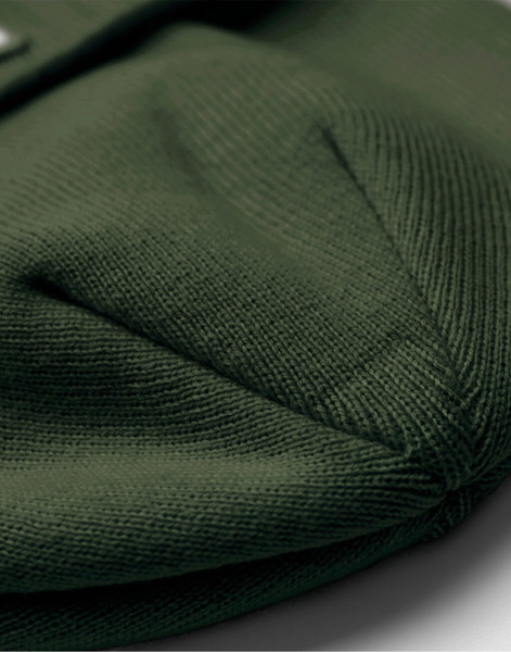 Berretto Con Toppa Applicata - Olive Green / White / ONE SIZE