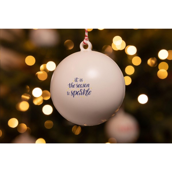 Christmas Bauble Ø 7 cm Recycled PP - Made in Europe - White