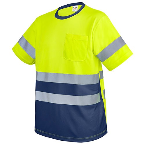 T-SHIRT WITH POCKET AND REFLECTIVE BANDS "KRZ"